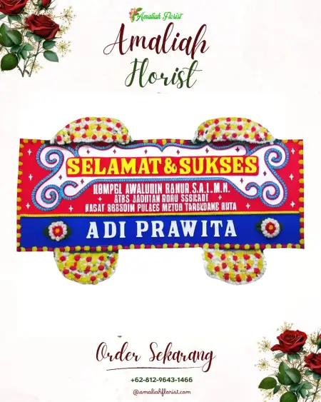 Papan Bunga Ucapan Selamat Peucangpari